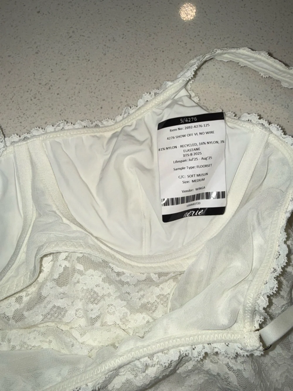 Aerie show off no wire lace medium